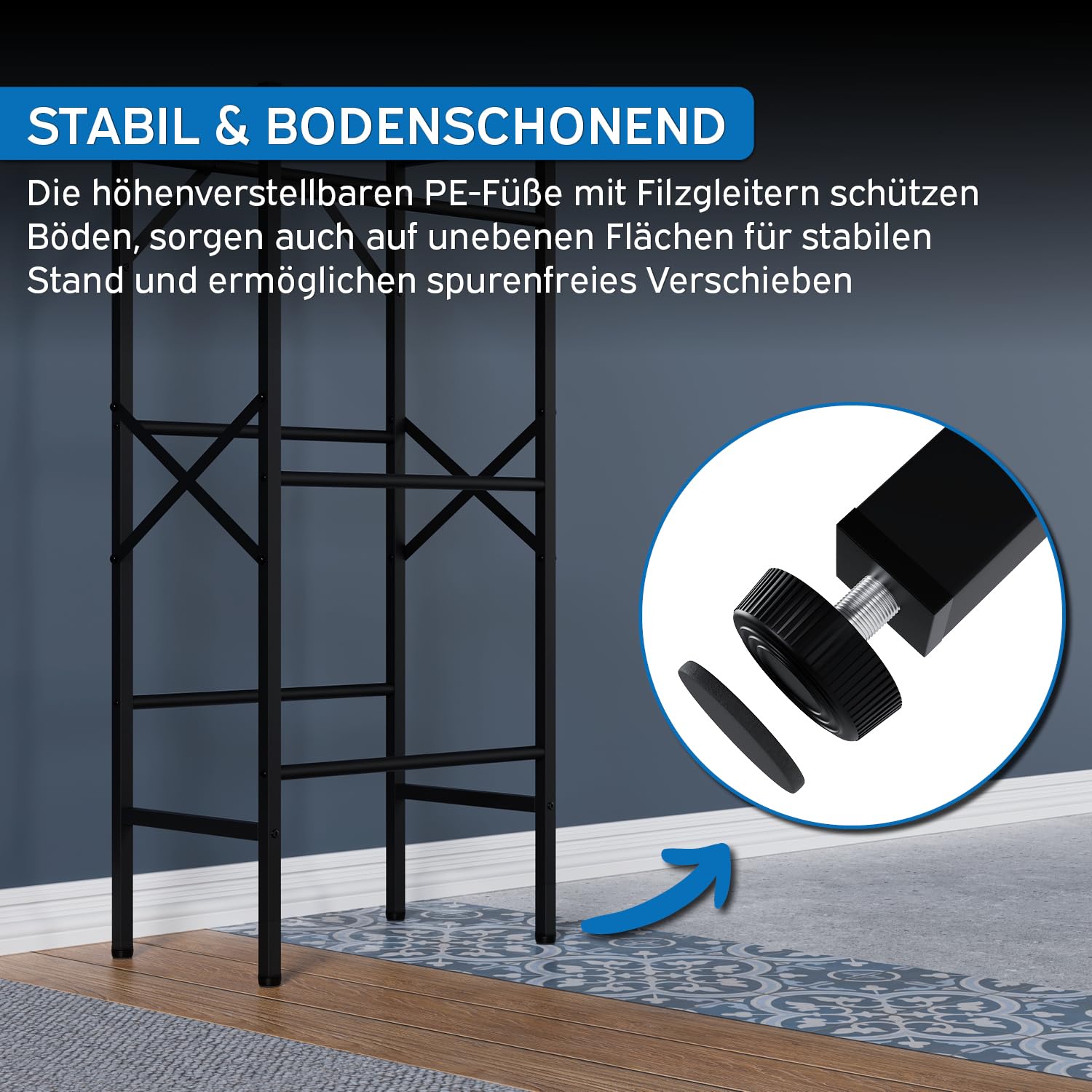 kör4u Getränkekistenregal Schwarz für 3 Kisten - Robustes Stahlregal mit 450 kg Tragkraft - Platzsparender Getränkekistenhalter für Keller, Küche & Vorratsraum