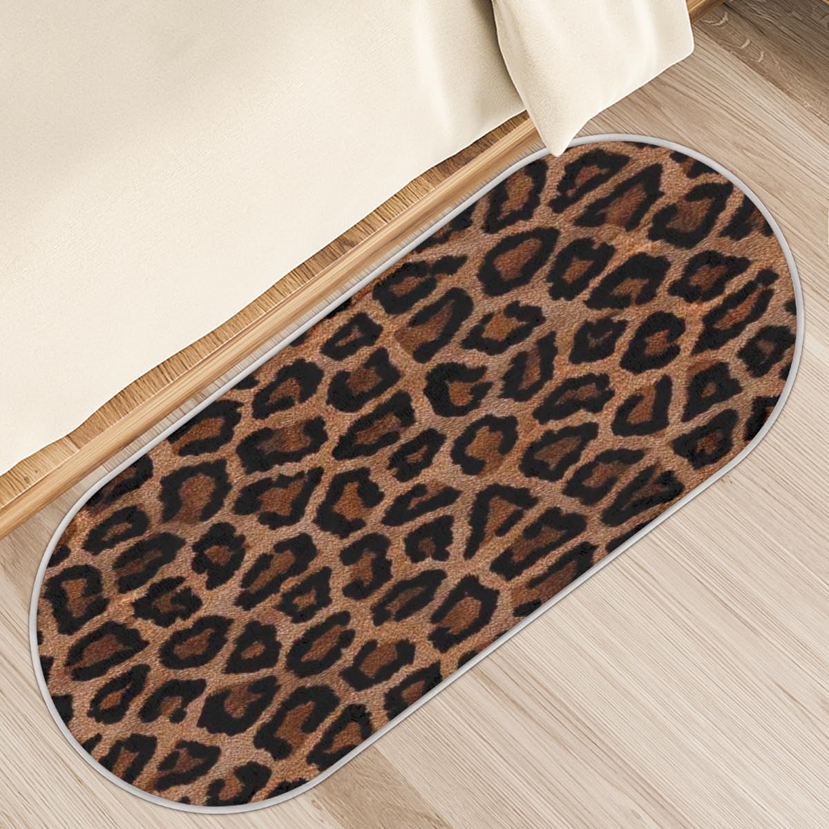 Tapis léopard pour chambre et cuisine TropicalLife doux et chaleureux