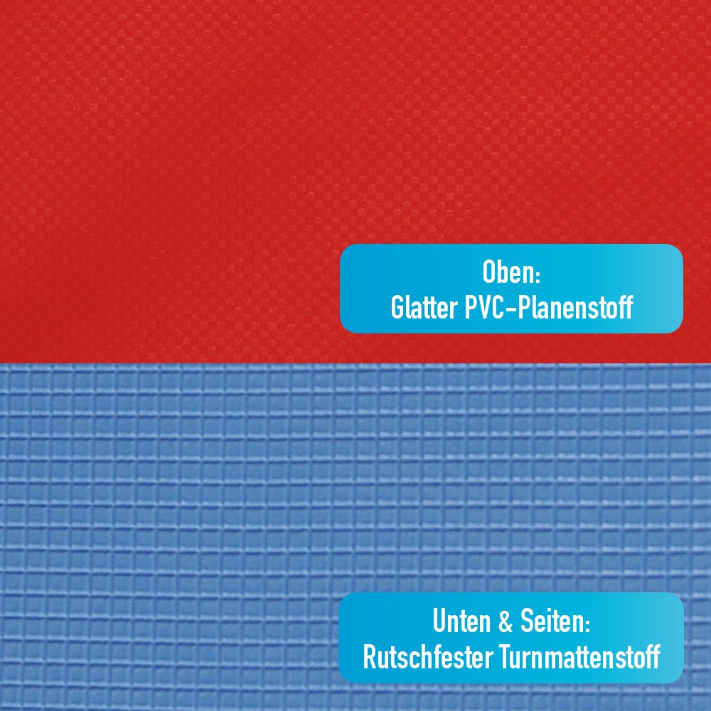 Grevinga® klappbare Turnmatte (RG 35) -RESTPOSTEN- 200x100x6cm ROT