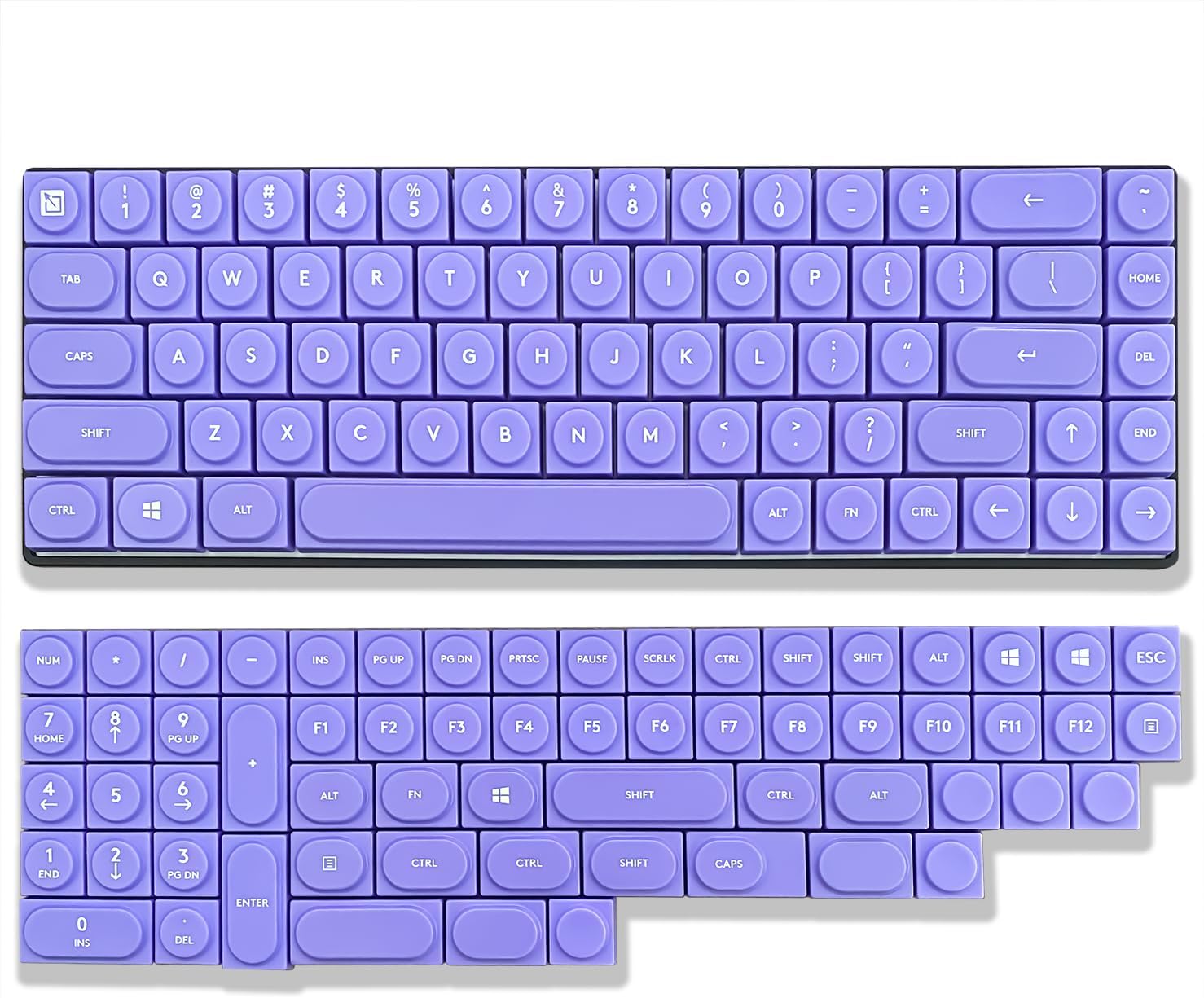 Low Profile Key Caps for Mx Mechanical Keyboard,Minimalist Aesthetic Custom Keycaps,PBT Material,Suitable for Cross axis Keyboards.(Egg Blue)