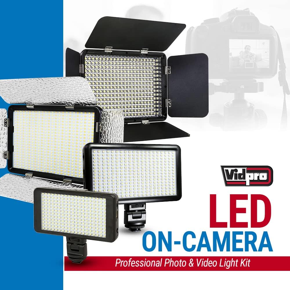 Buy Vidpro LED300 Photo and Video Light Kit On Camera Panel LED