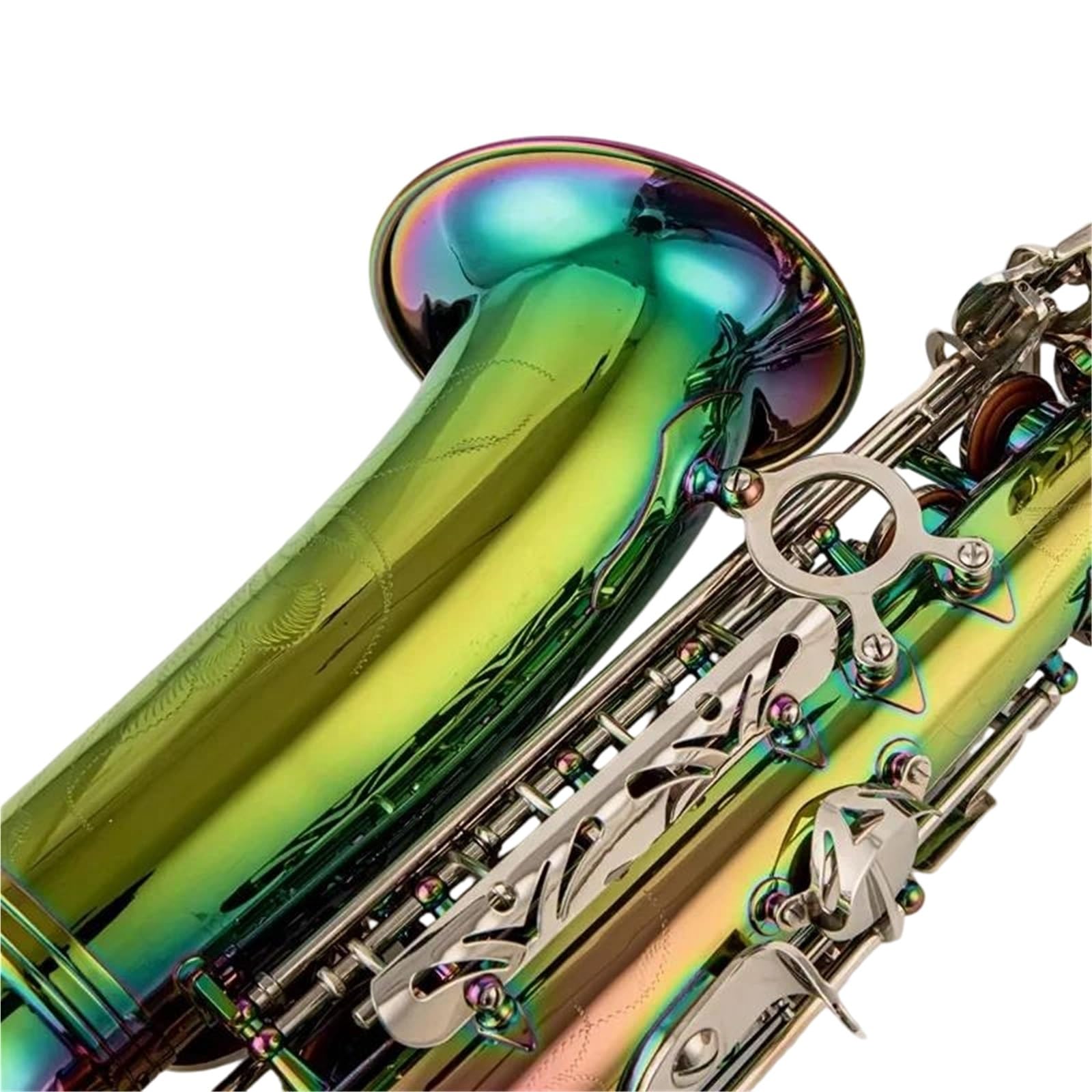 Sassofoni Sassofono Contralto In Mi Bemolle In Ottone Con Finitura Laccata Iridescente Fornito Custodia E Accessori