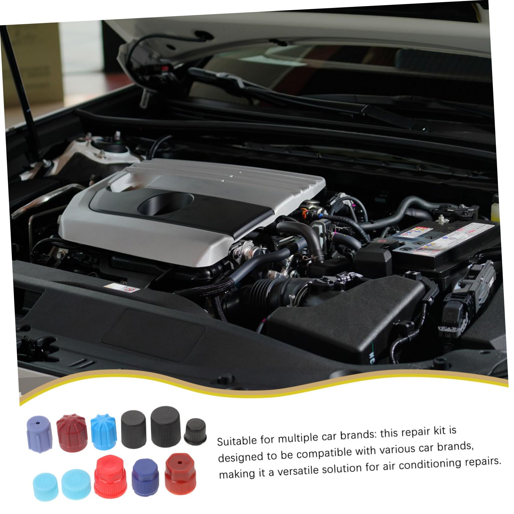 VALICLUD 77 Stück Teiliges Set von Ventilkappen für Auto Klimaanlage Schutzkappen für Ventile für DIY Reparaturen und Kompatibel mit Verschiedenen Automarken