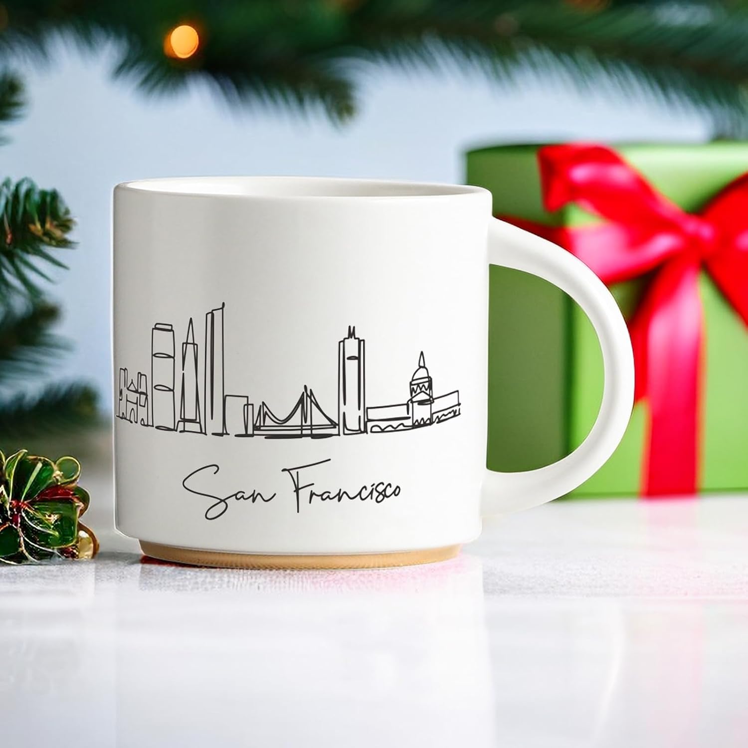 COLLECTIVE HOME - Skyline Ceramic Mug, Coffee Cup, Landscape Cups, 15 oz Tea Mugs, Elegant Personalized Mug with Gift Box, Luxurious Cups for Office and Home (San Francisco) - Image 6