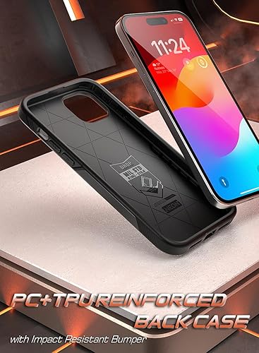 Miniatura 6 de Poetic Neon Series - Funda para iPhone 15, de doble capa, resistente, resistente, ligera, delgada, a prueba de golpes, protección contra caídas,