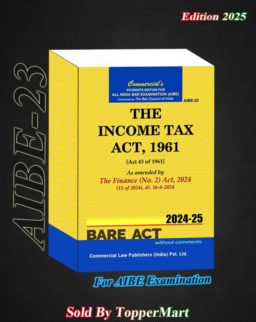 Buy Tax Act,1961 As amended by Finance (No. 2) Act, 2024 (AIBE