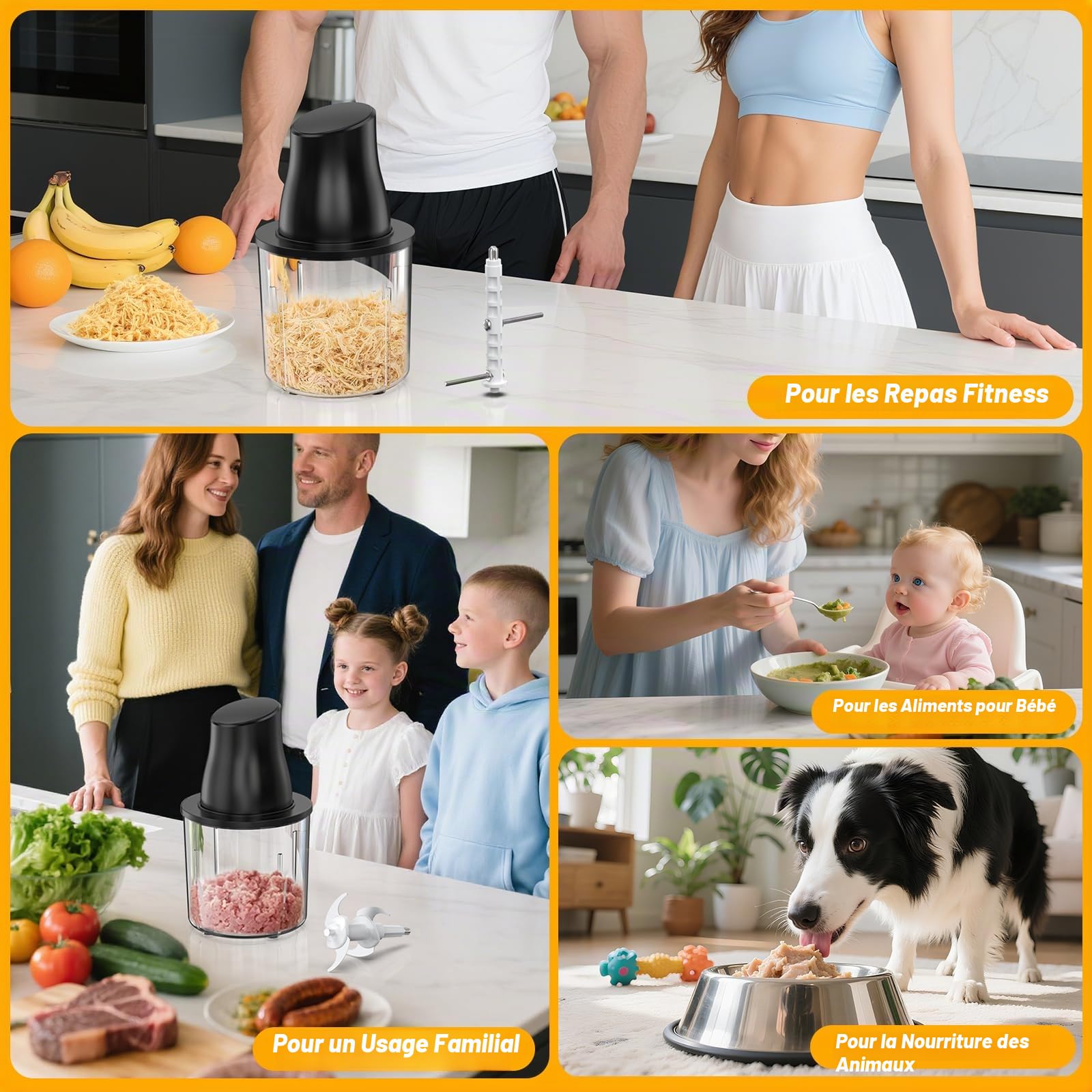 Hachoir Électrique Hachoir à Viande Polyvalent 250w Mixeur Hachoir Electrique Food Processor Hachoir a Viande Mixer Cuisine Hachoir àViande Pour Poitrine de Poulet Viande Fruits Légumes Noix