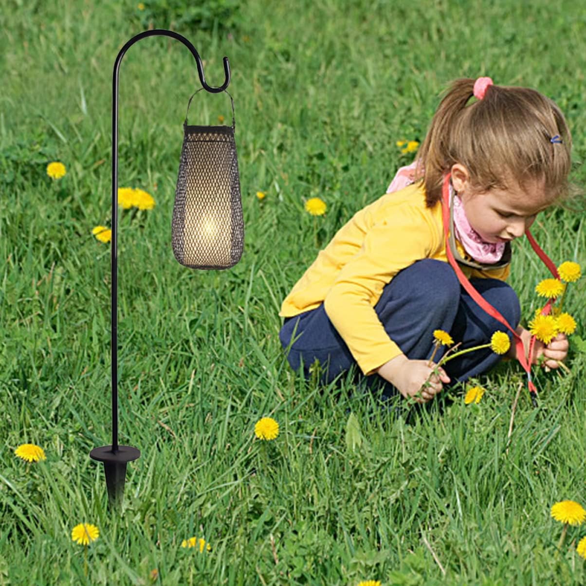 6pcs Ground Inserted Hooks for Outdoor Use Metal Hanging Hooks for Gardens Multi-Functional Flagpole Support Design for Festivals and Decorations