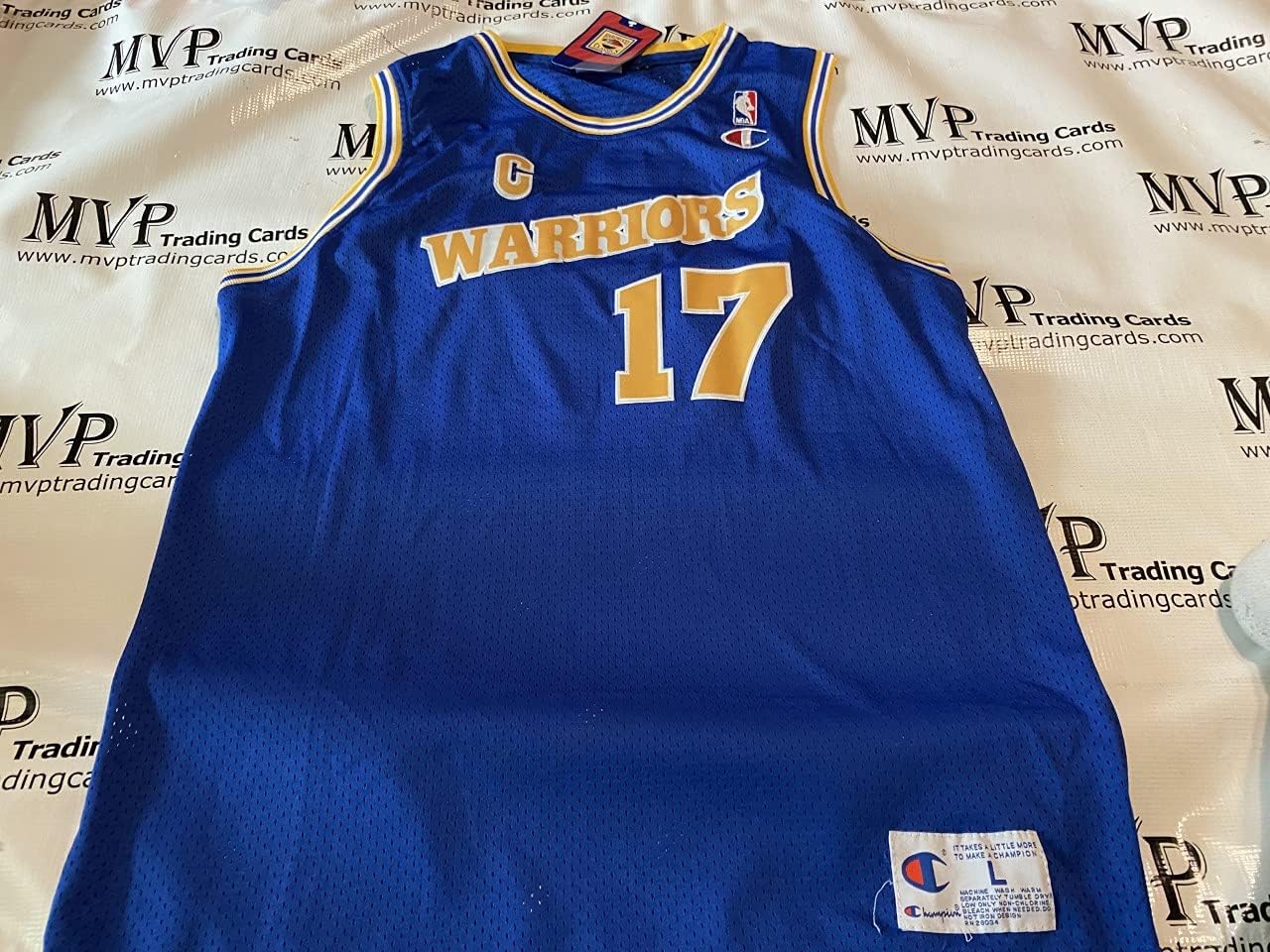 PSA/DNA Authentic Chris Mullin Autograph Golden State Warriors Throwback Blue Jersey w/HOF Inscription 046