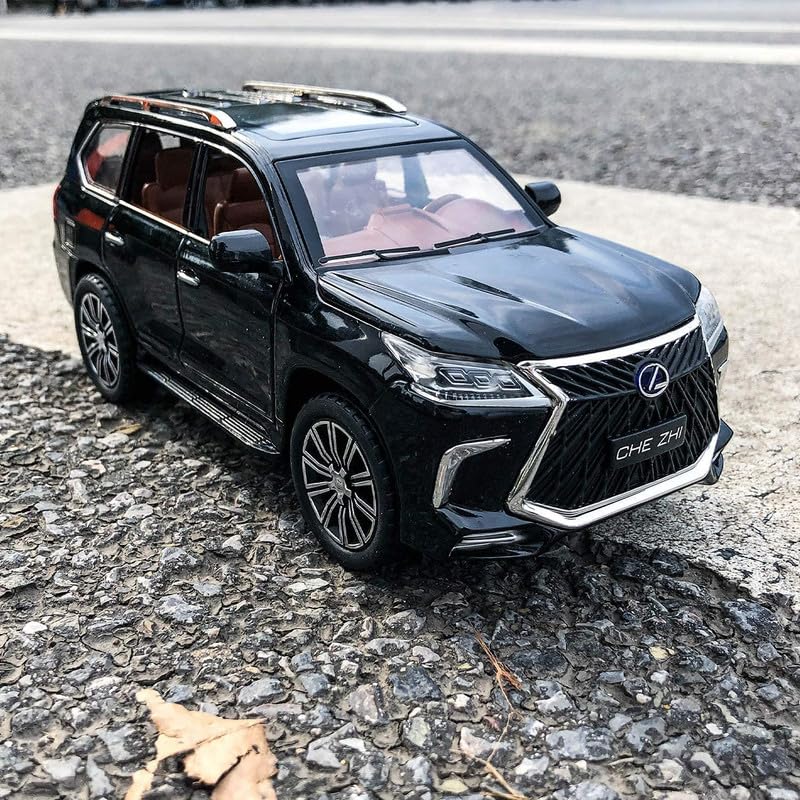 Image of Play Boy 1:24 Lexus Lx570 SUV Model Diecast Metal Alloy Pullback Toy Vehicle with Openable Doors Light and Music Car for Kids (Multicolor)