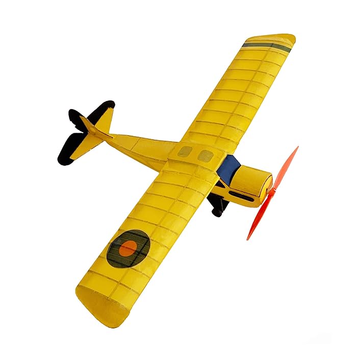 Buy Flying Wooden Model Aircraft Kit with Video Instruction, Rubber Powered Vintage Skye Hopper