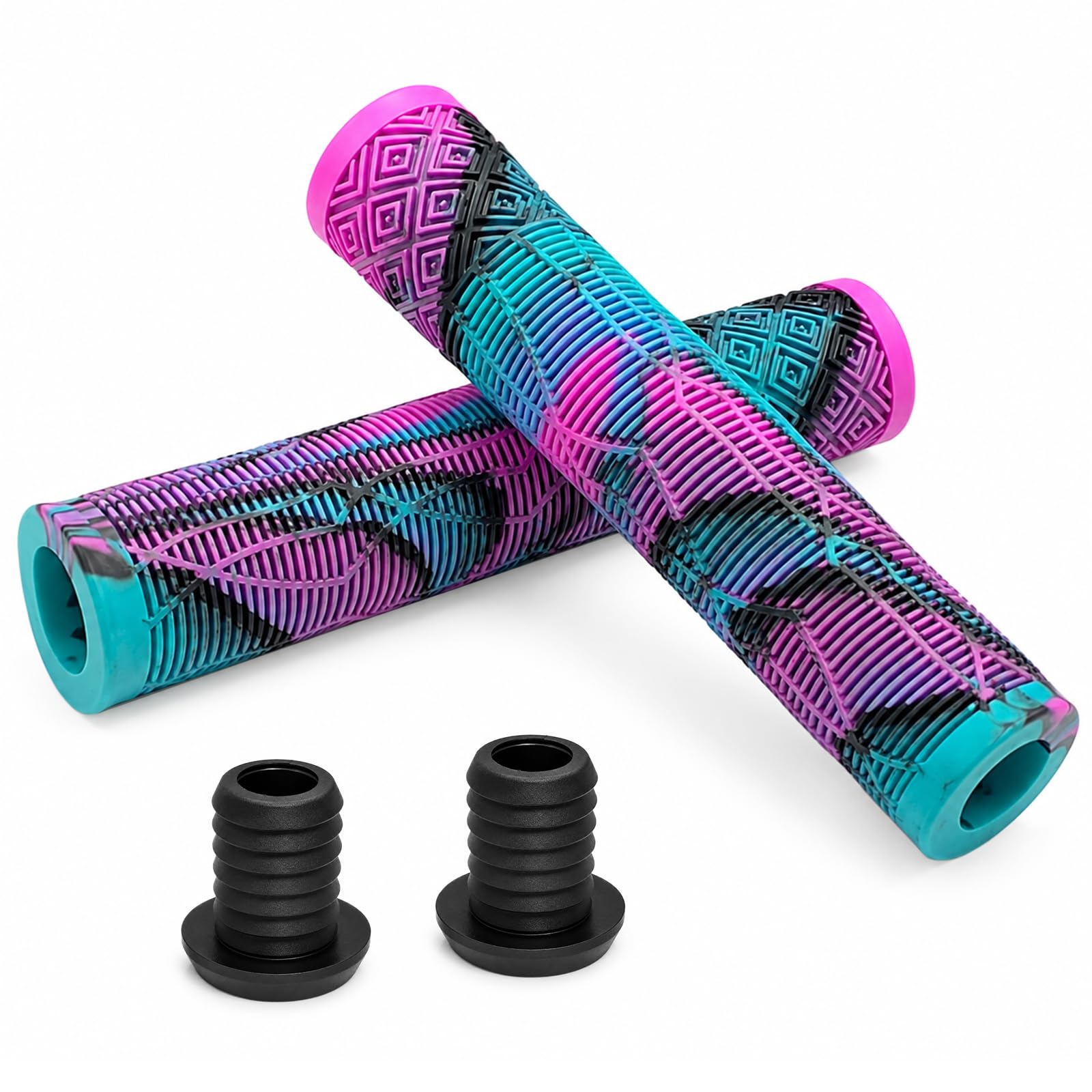 2 Pieza Puños Patinete, Manopole Bici Elettrica, Empuñadura Bicicleta para Manillares de Bicicletas de Montaña, Bicicletas Plegables y Patinetes