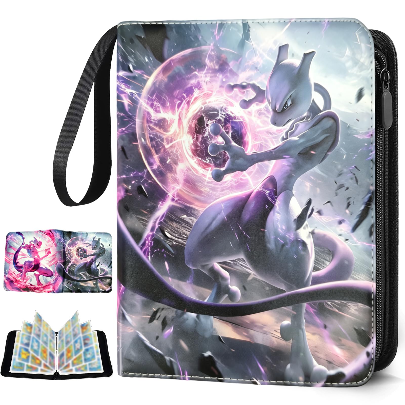 Scrapbook for Cards, 900 Card Capacity, 50 Pages, Trading Card Album, Books Trading Cards, Portable Waterproof Collector's Book Folder, Gift for Children and Collectors (LR-900)