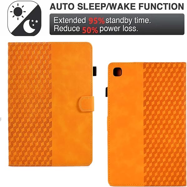 CASAFUNY Custodia Cover per Samsung Galaxy Tab S5e 10.5 Pollici 2019 Custodia Protettiva Magnetica Cover Ultra Sottile con Auto Sonno/Sveglia per Samsung Galaxy Tab S5e SM-T720/T725, Arancione - 5