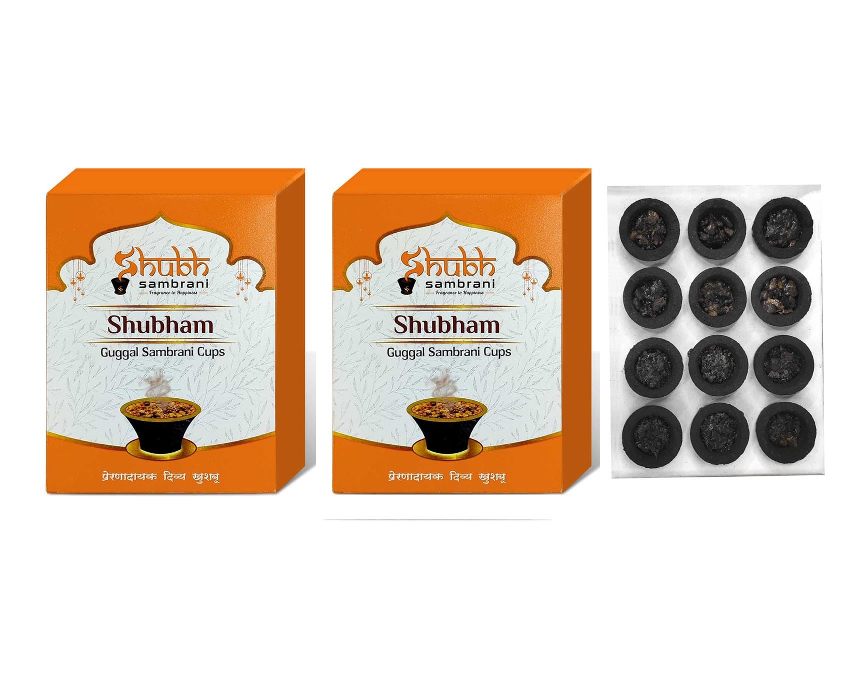 Bigwheels Box Pack of 2 (12 Pcs Dhoop Cup Per Box) Shubham Guggal Sambrani Dhoop Cups for Aroma & Smoke, Extra Freshness, Spiritual Growth, Purification, Atmosphere Positive Energy-image-21