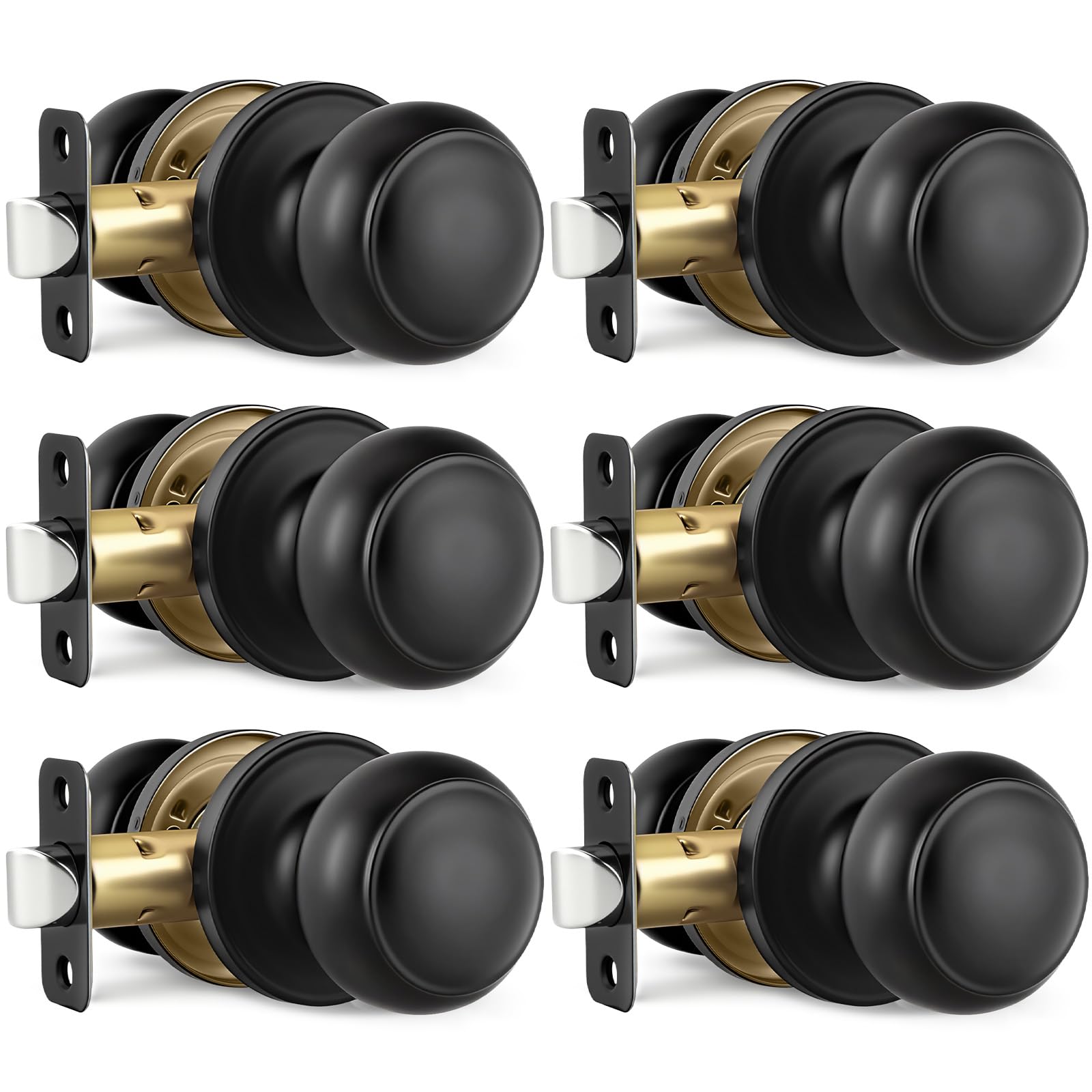 Black Door Knobs, 10 Pack Privacy Door Knobs Interior — Amazon image 12