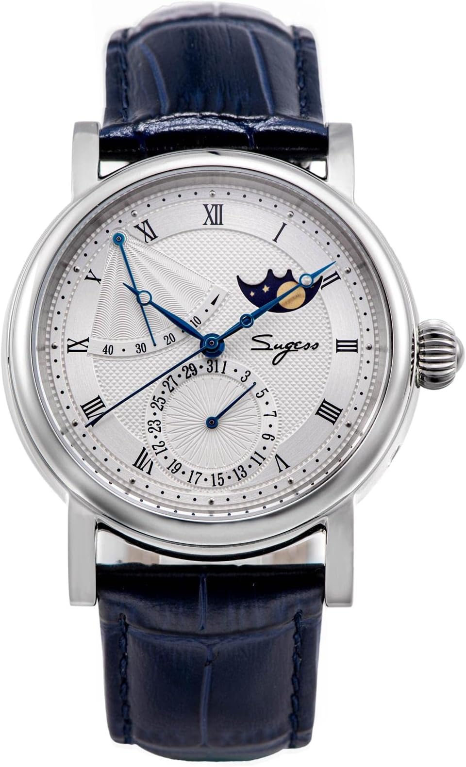 SU2153SW MoonPhase Master Seagull ST2108 Movement Sapphire Crystal Men's Automatic Mechanical Watch 1963