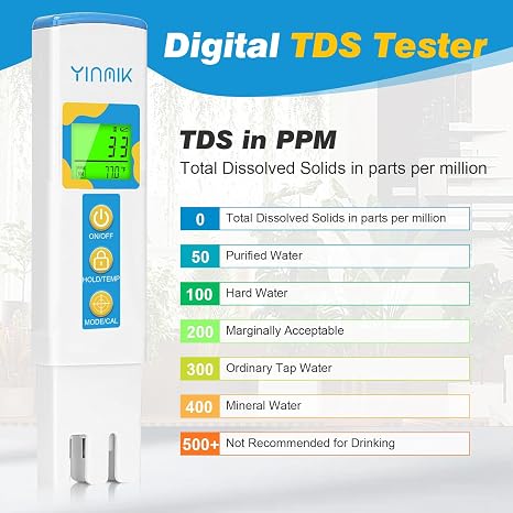مجموعات اختبار التربة Yinmik ومقياس Tds Ec