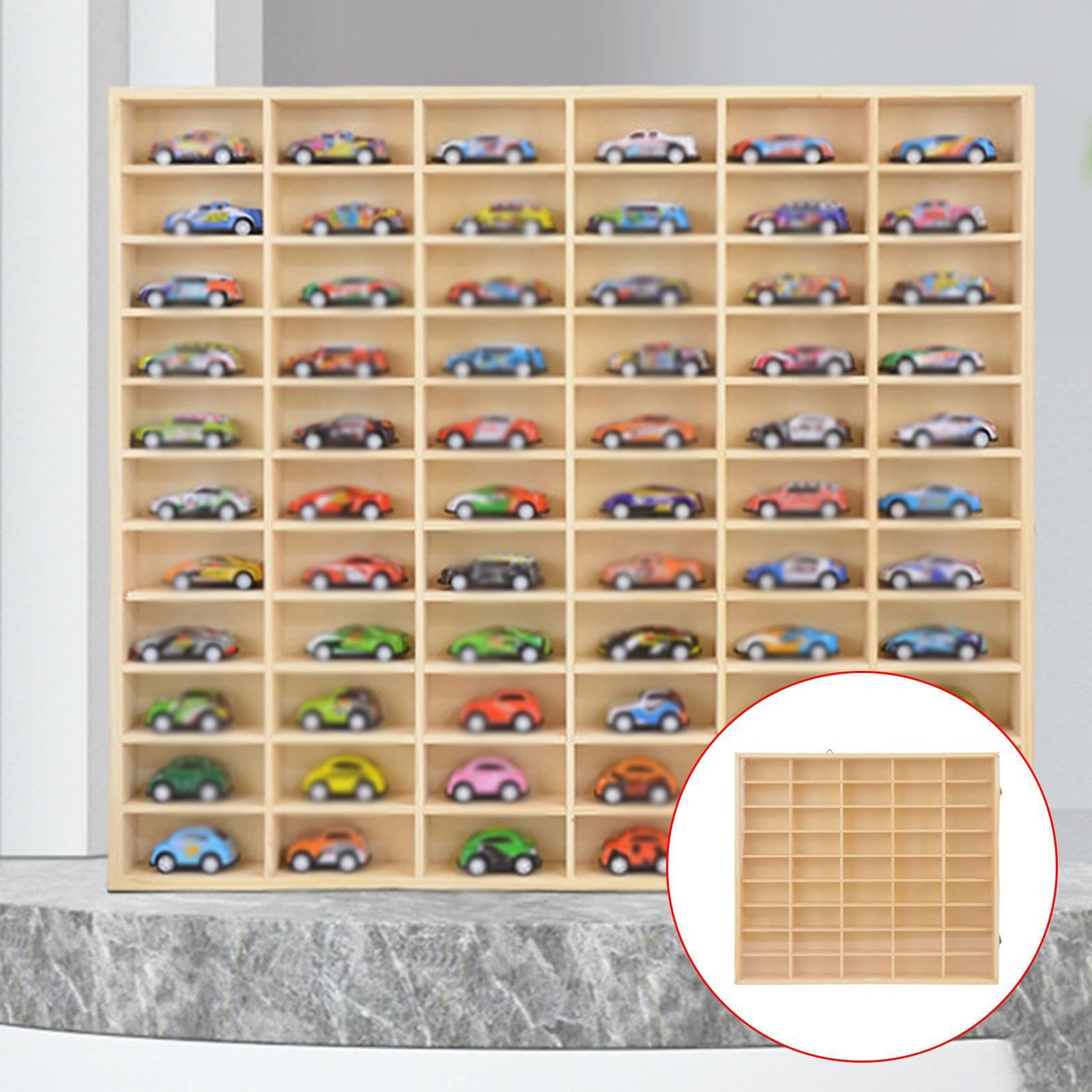 Aufbewahrungsregal, Ausstellungsständer, Organizer für Modellautos, Figuren und Miniatur Modellautos, 45 Gitter
