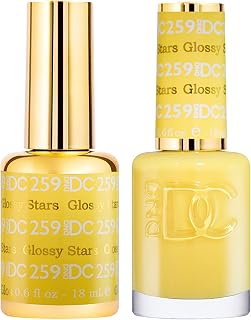 DND Gel Polish Set, Yellow Collection, UV/LED GelPolish and Air Dry Nail Lacquer, Matching Chip-Free Polish Duo, 0.5 Fl Oz Each