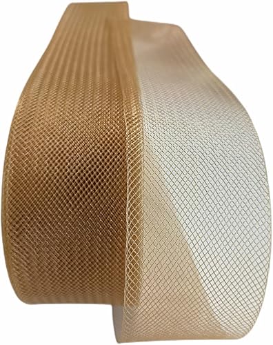 Miniatura 2 de Abbaoww Trenza rígida de crin de 50 yardas de 3 pulgadas para costura de poliéster para vestidos de boda, vestidos de baile, accesorios de corte