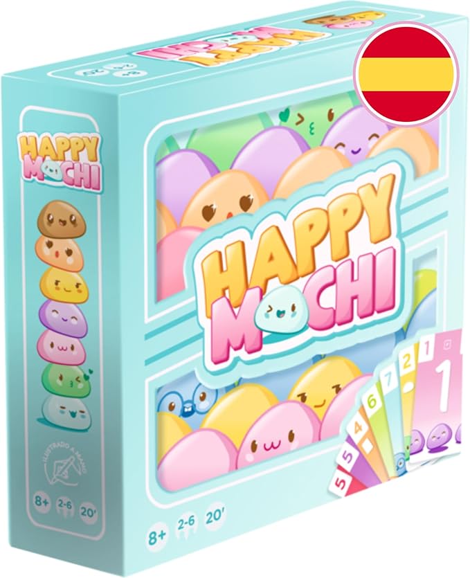 Zygomatic - Happy Mochi - Español - Juego de Cartas Mono para Jugar con Toda la Familia, Juego ilustrado a Mano con diseño Kawaii, a Partir de 8 años para 2 a 6 Jugadores, 20 Minutos