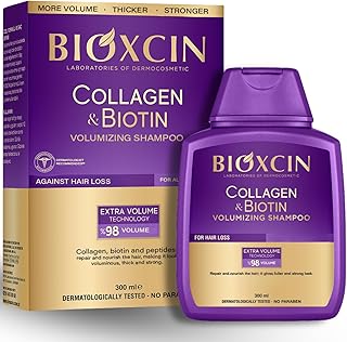 Bioxcin Collagen & Biotin Hacim Şampuanı 300 ml – İnce Telli ve Hacimsiz Saçlar İçin Dolgunlaştırıcı ve Güçlendirici Bakım