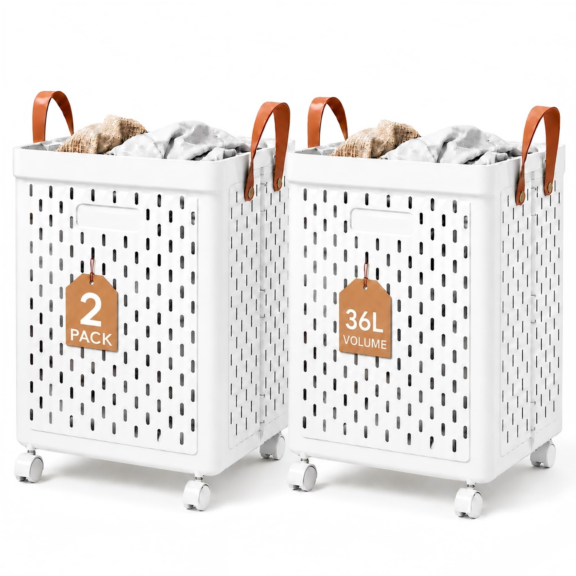 Photo 1 of ****Parts only****

Plastic Rolling Laundry Basket with Wheels, Foldable Laundry Hamper for Small Spaces, Laundry Cart with Wheels and Handle, Wheeled Laundry Basket for Bathroom, Bedroom, Apartment, Laundry Room (36L)