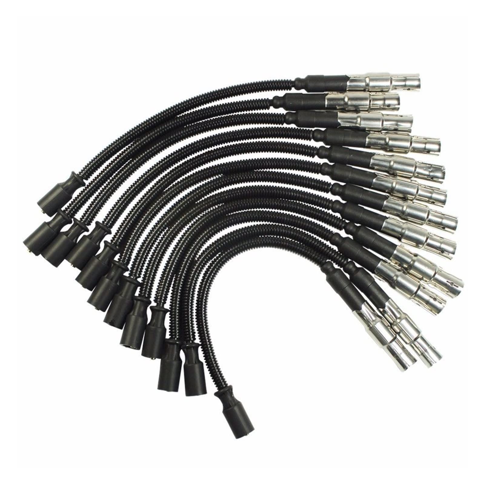Conjunto de alambre de alambre de la bujía de 12pcs Cable de encendido compatible for Mercedes compatible for la clase E e E-Class Benz Ml SLK 320 350 DXY88 1121500218 Kit de cable de encen