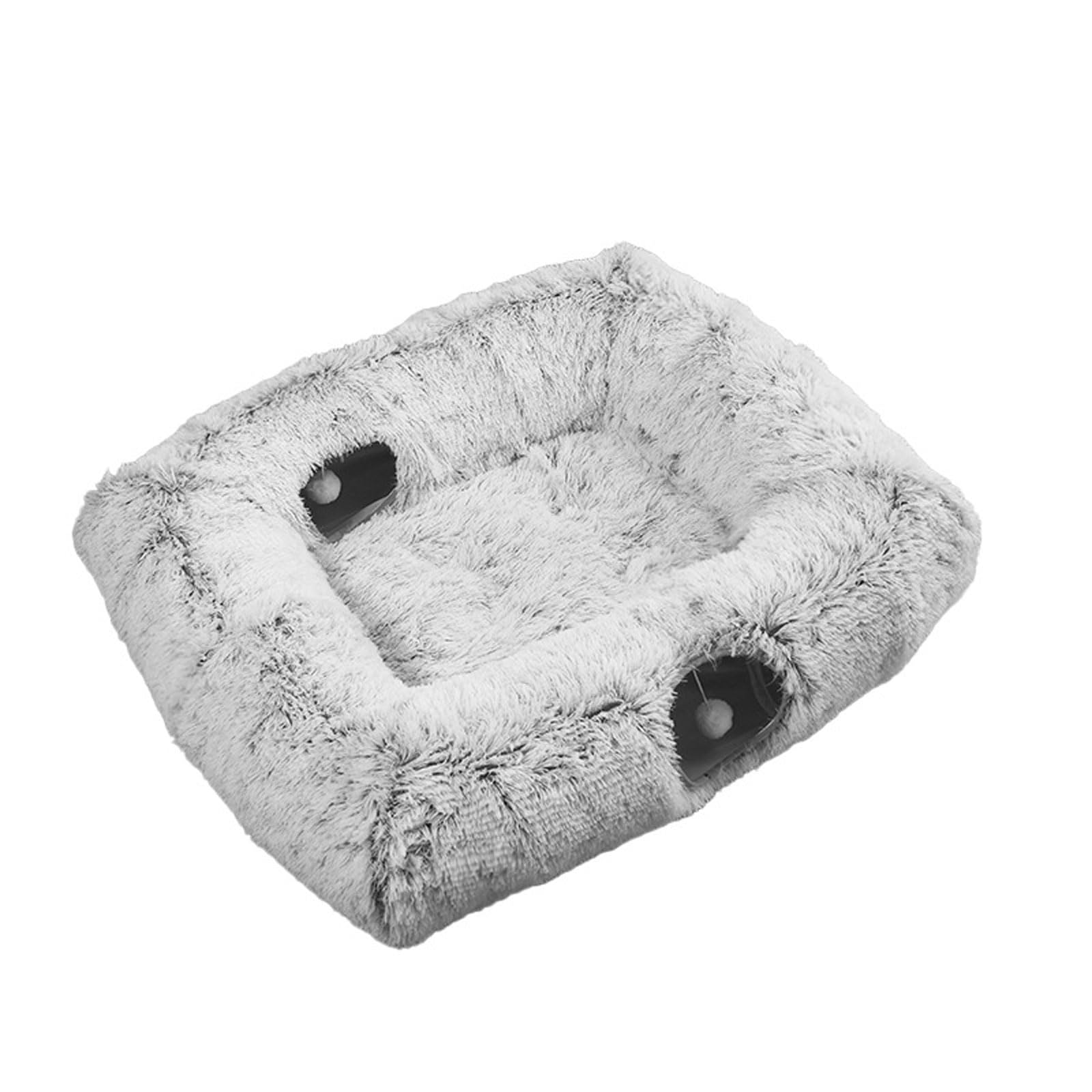 SerendipitousWhisper Cat Bed,Cat Tunnel Bed,Plush Cat Tunnels Beds,Washable Cat Tunnel Bed With Plush Toy,Interactive Cat Toy For Fun And Comfort,for Cats & Small Dogs