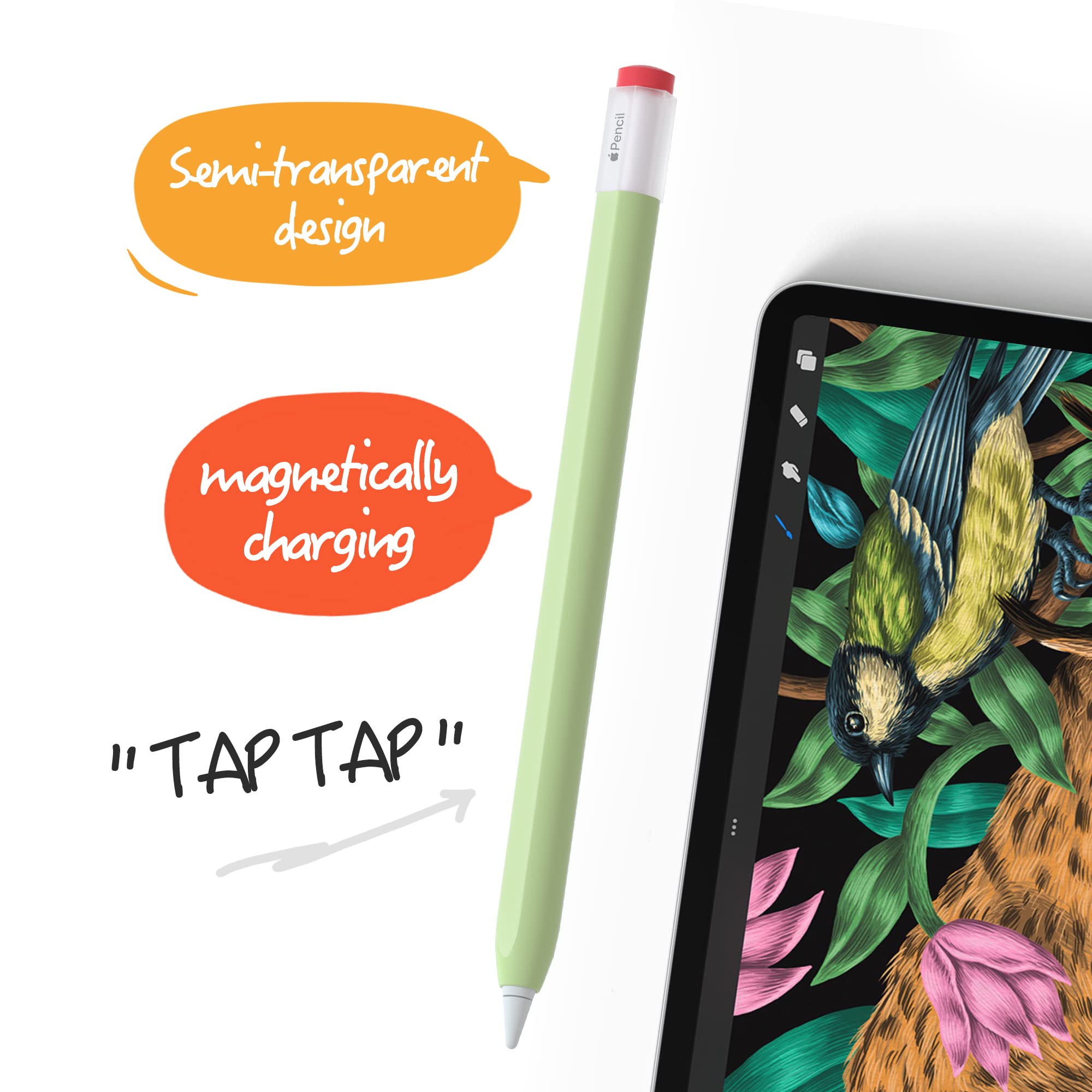 Amazon.co.jp: Apple Pencil第2世代用 エルゴノミックシリコンケース 3