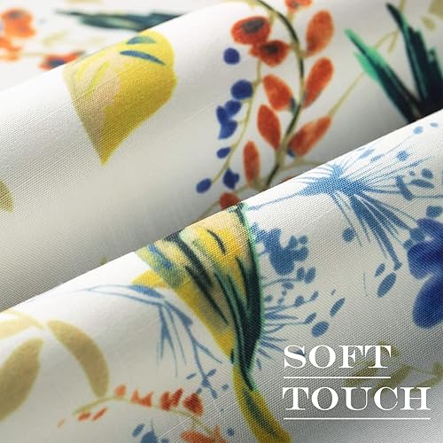 Miniatura 5 de VOGOL Paneles de puerta francesa con estampado de pájaros, cortinas decorativas con filtro de luz para puerta de patio, 1 cortina con bolsillo para