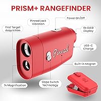 Vista 2 de Pinned Prism Slope Golf Rangefinder - Golf Distance Rangefinder with Slope - USB Rechargeable, Pinned Locked Vibration Laser Range Finder - Range