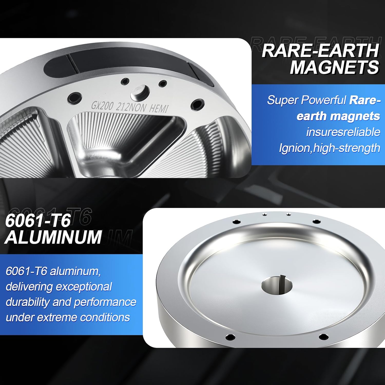 Ultra-Light Billet Flywheel Ignition Coil Bracket for Honda GX160/GX200, Predator 212/224cc, 196cc Clones - PVL Compatible High Performance