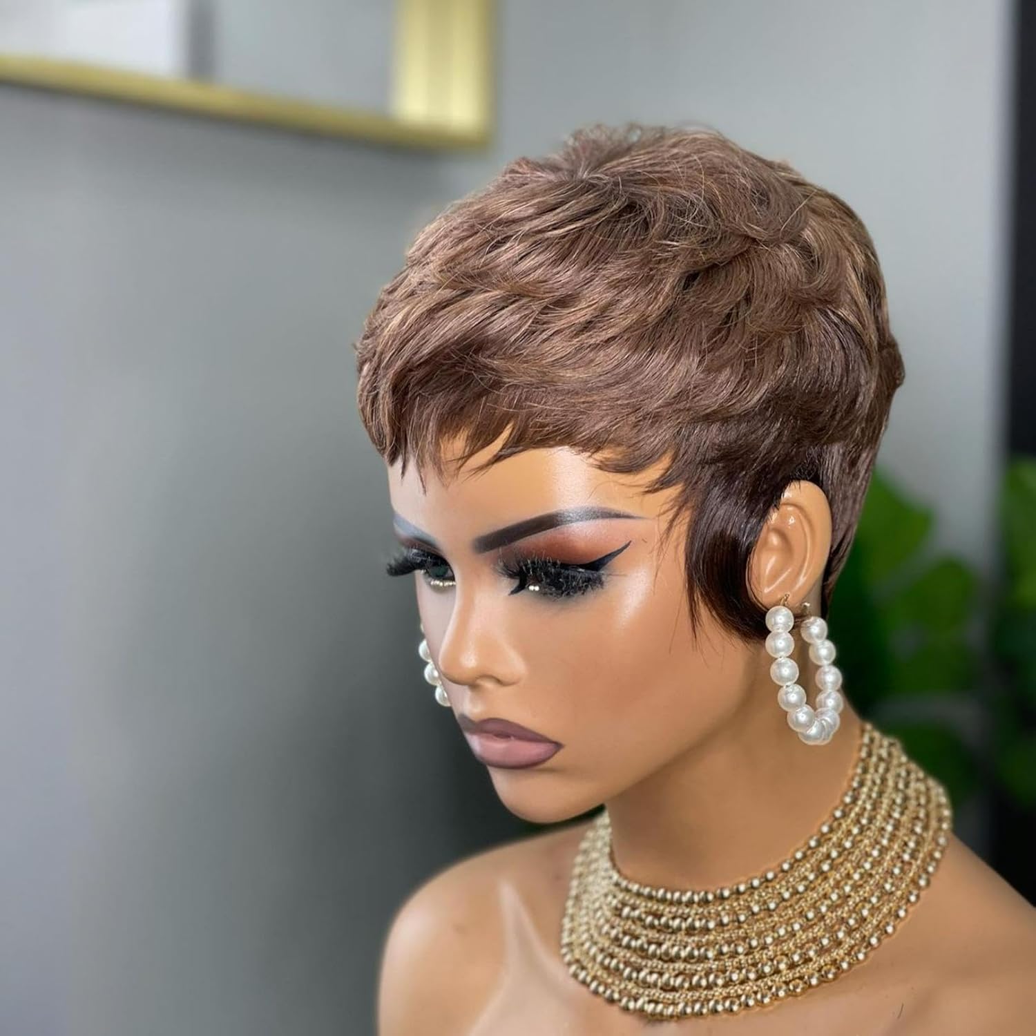 100% Human Hair Pixie Cut Wig for Black Women, Glueless, Wear and Go Yargel Pixie Cut Human Hair Wig for Black Women - Glueless  main image 4
