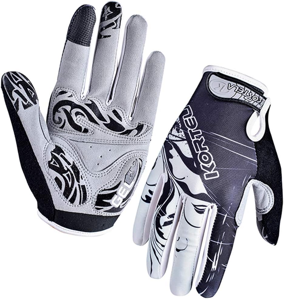 Mountain Bike Gloves Touch Screen Cycling Gloves Full Finger Work Gloves for Men Women Riding Biking Glove Working Gloves(Gray, L)