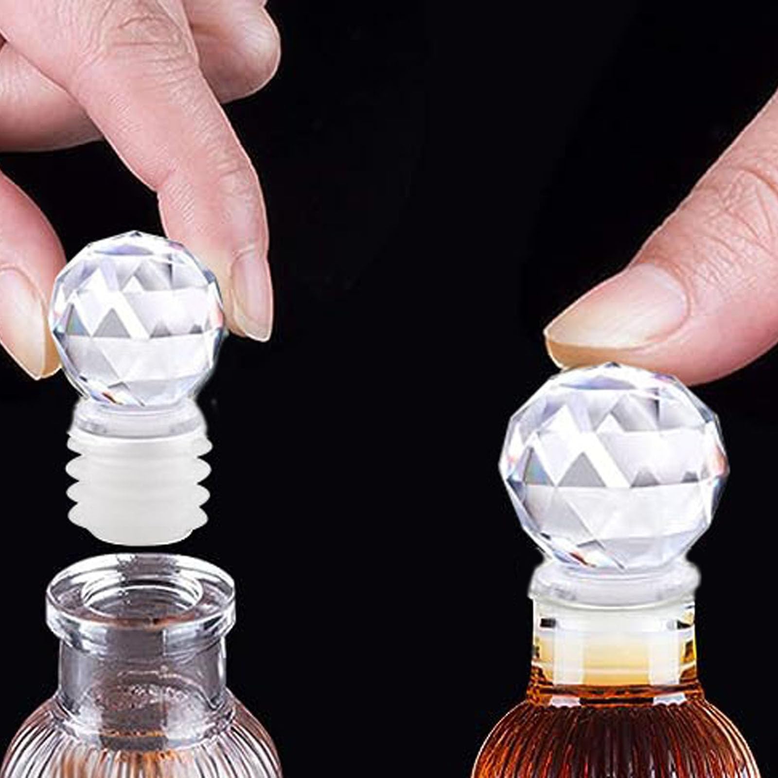 10 tapones para botellas de vino con tapón hermético de silicona irrompible para champán, licores, bebidas, boda, evento de degustación de vino, fiesta, bar (10)