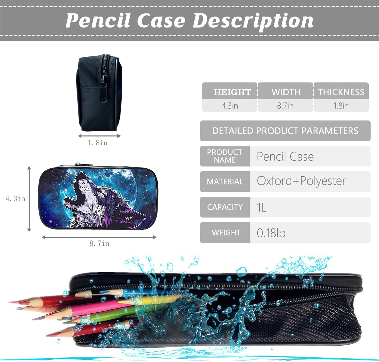 Kids Backpack School Bookbag 16inch Schoolbag With Lunch Box Bag And Pencil Case Set For Boys Girls - Image 7