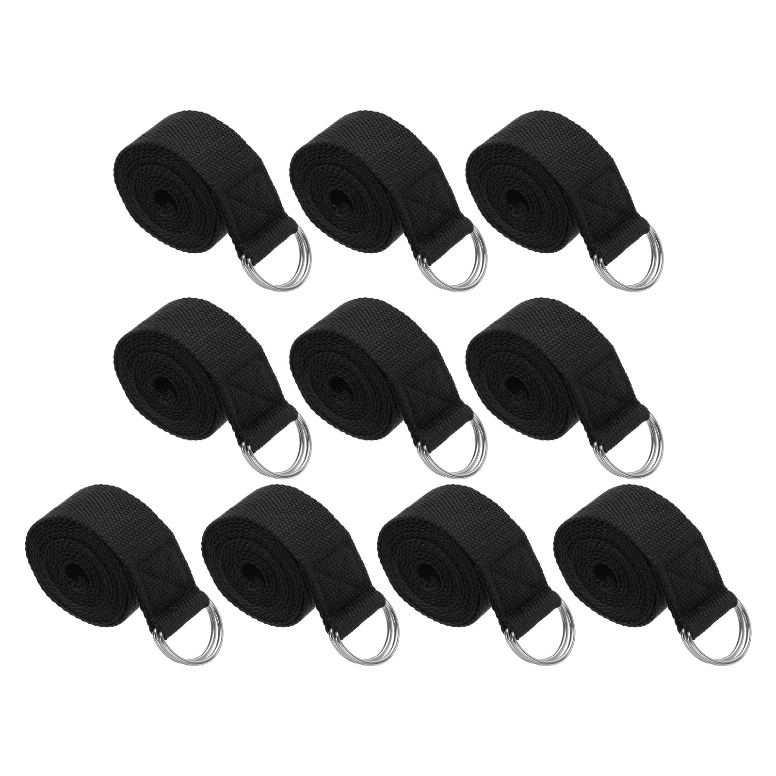 PATIKIL Yoga Strap for Stretching, Cotton Yoga Belt with Adjustable Metal D-Ring Buckle Stretch Band for Fitness Pilates