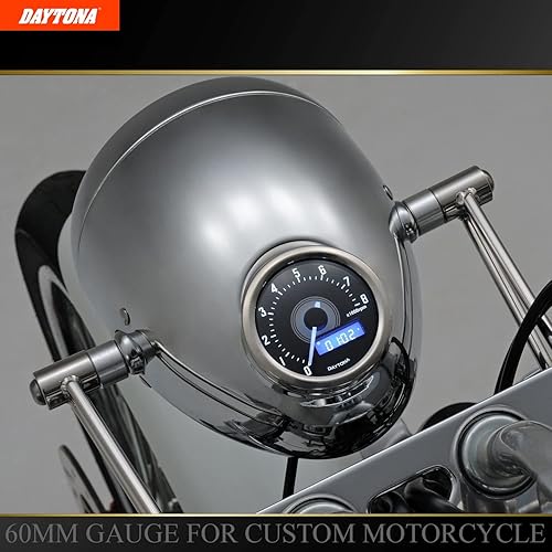 Miniatura 3 de Daytona Velona - Tacómetro de motocicleta de 8,000 rpm, compatible con Honda Rebel, Cafe Racer y otros lentes esféricos personalizados de 2.362 in