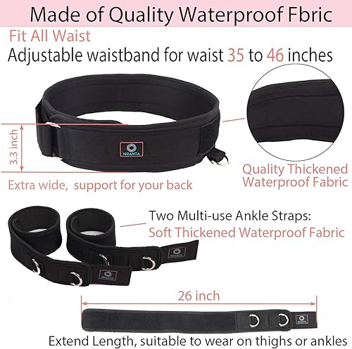 Miniatura 5 de NOANTA Sistema de bandas de entrenamiento de cinturón de resistencia de botín, piernas y equipo de ejercicio de entrenamiento de glúteos