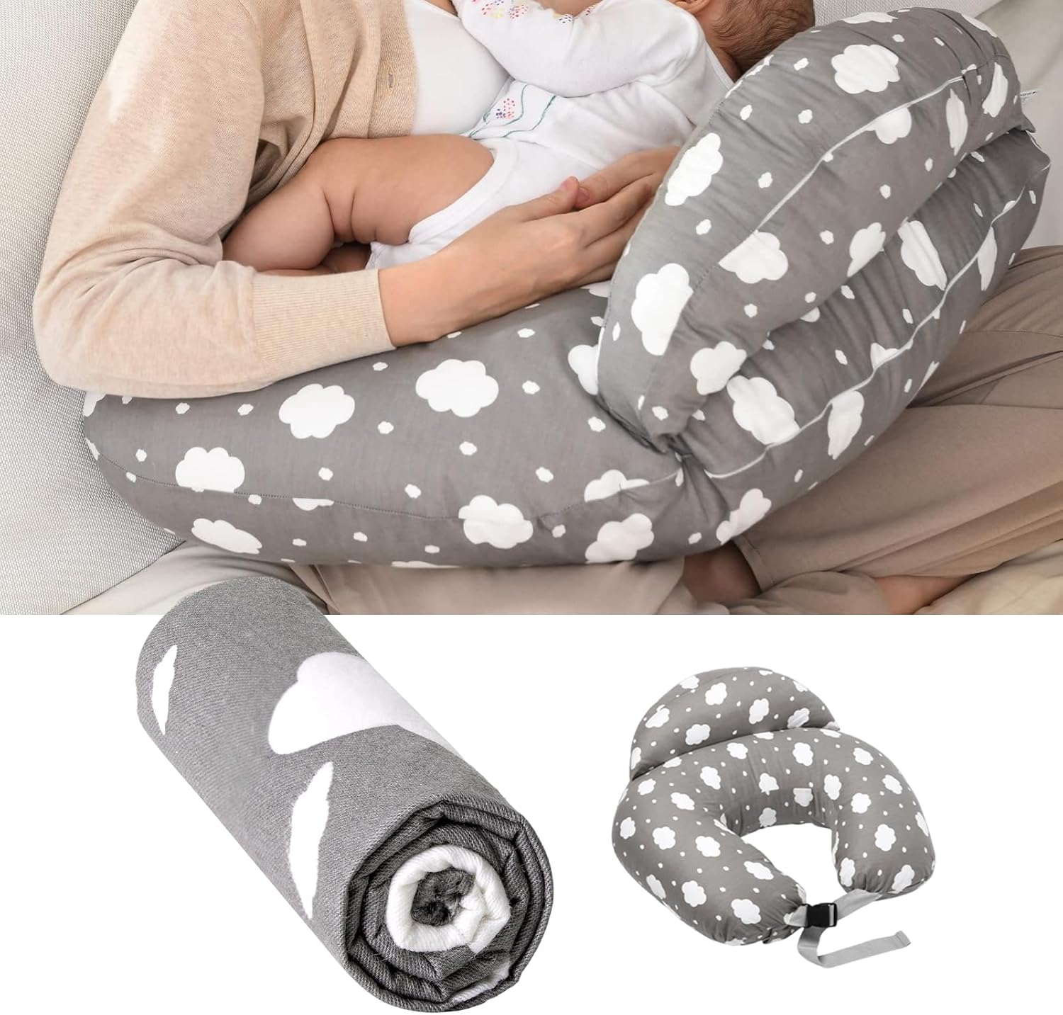 Infants Slipcover Soft And Breathable Pillow Case Detachable Mom Breastfeeding Pillowcase Protector