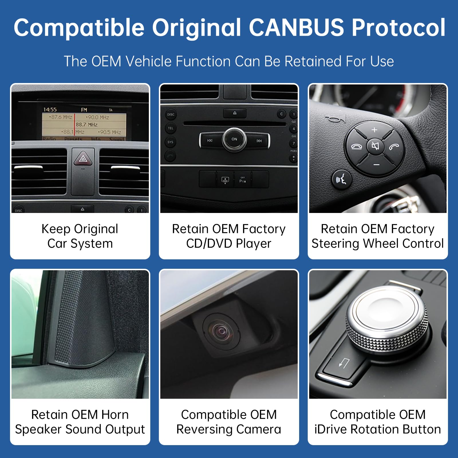 Road Top 12.3 Pulgadas de Pantalla táctil de Coche inalámbrico CarPlay Android Auto para Mercedes Benz Clase C W204 2008-2010 Año con NTG4.0 Sistema, Soporte de Navegación, Mirrorlink