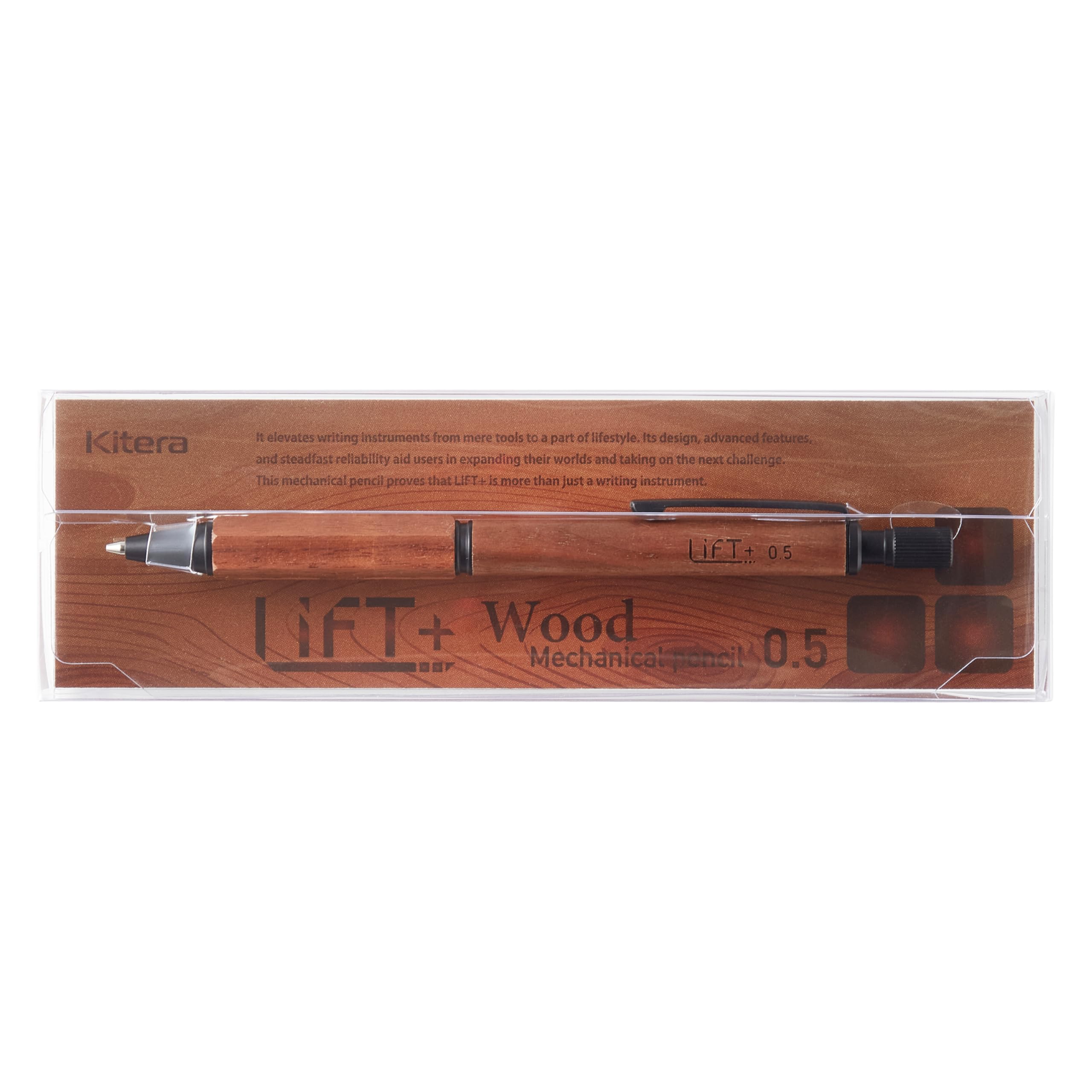 LIFT+ Portaminas de madera, 0,5 mm, nogal (nogal) LIWOOD.05-WA