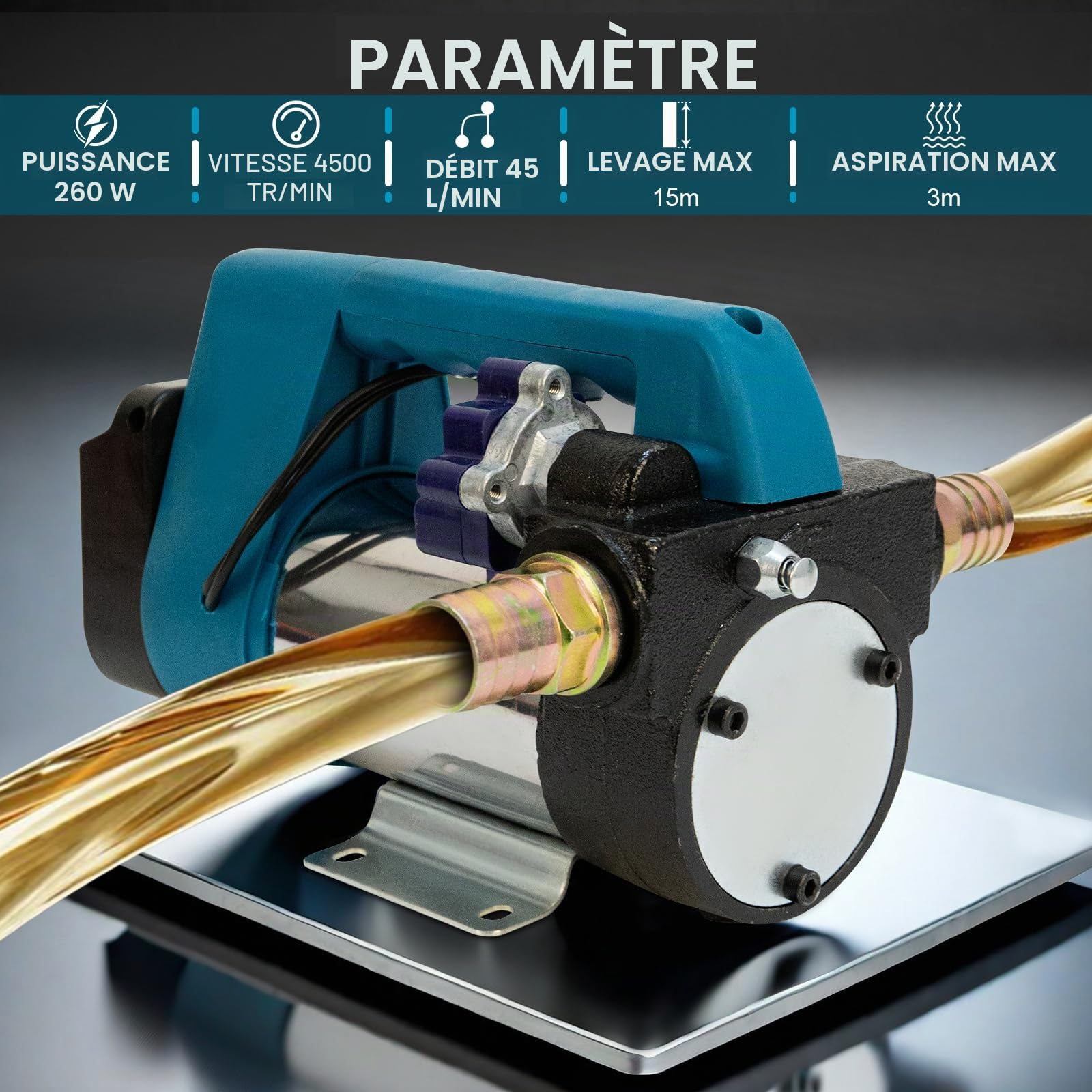 Pompe de Transfert Diesel sans Fil,Pompe de Transfert de Carburant Portable