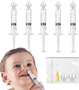 Seringue Nasale Bebe, 4Pcs Pipette Nez Bébé 10 Ml, Portables