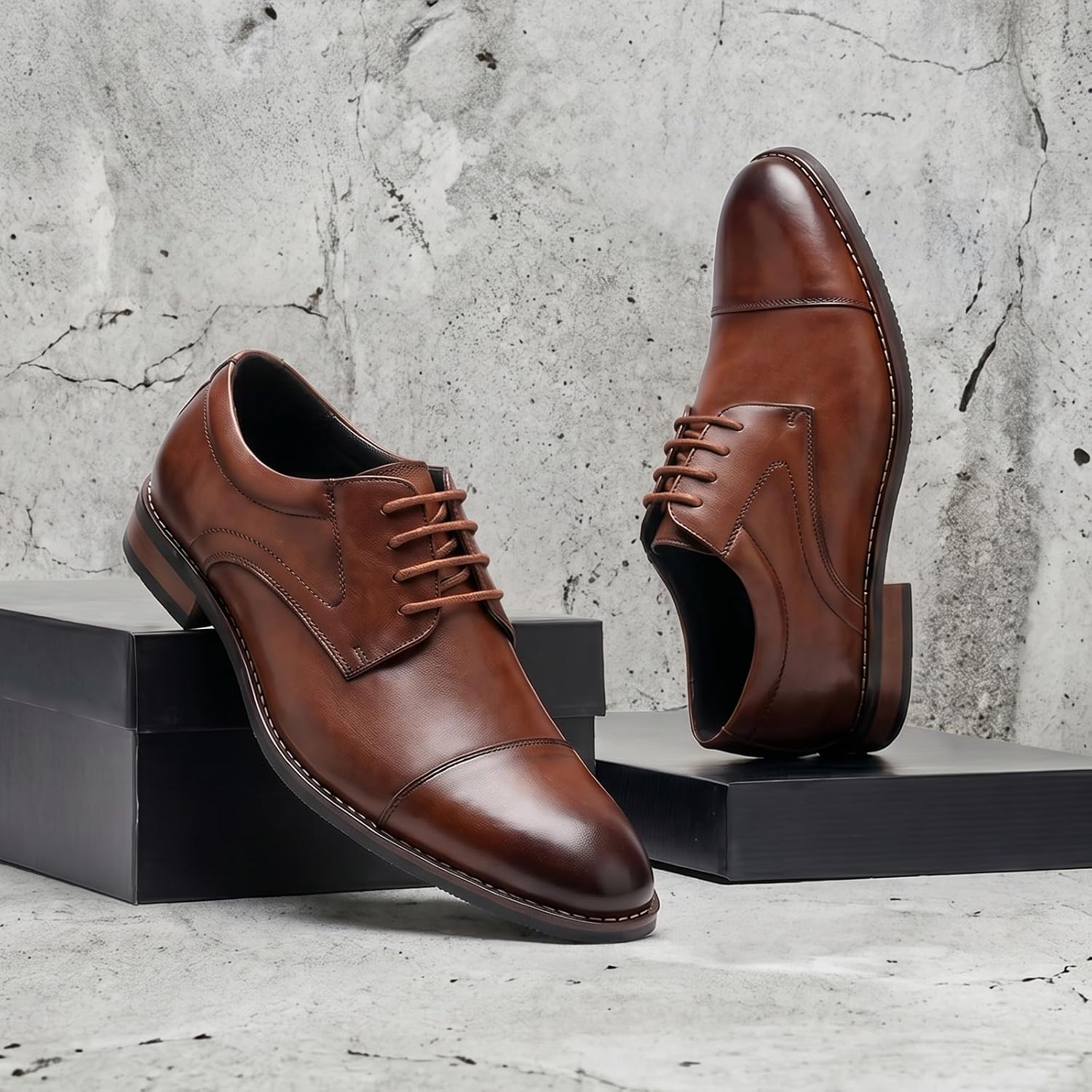Men’s Oxford Dress Shoes Comfortable Formal Business Office Work Wedding Shoes Black Brown