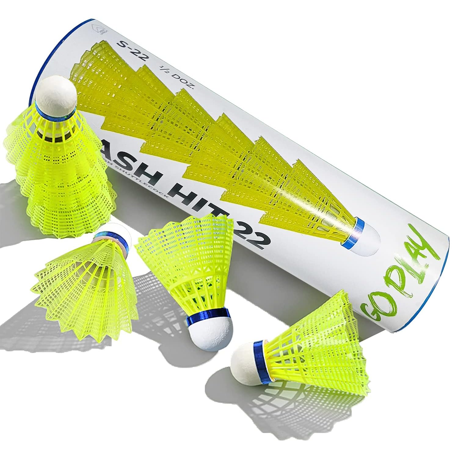 Strauss Smash Hit-22 Nylon Shuttlecock (Pack of 6) | Stable Flight, Fast Recovery & Near Feather Shuttle Performance | Medium Speed, Durable & Less Frequent Replacement (Yellow)-image-7