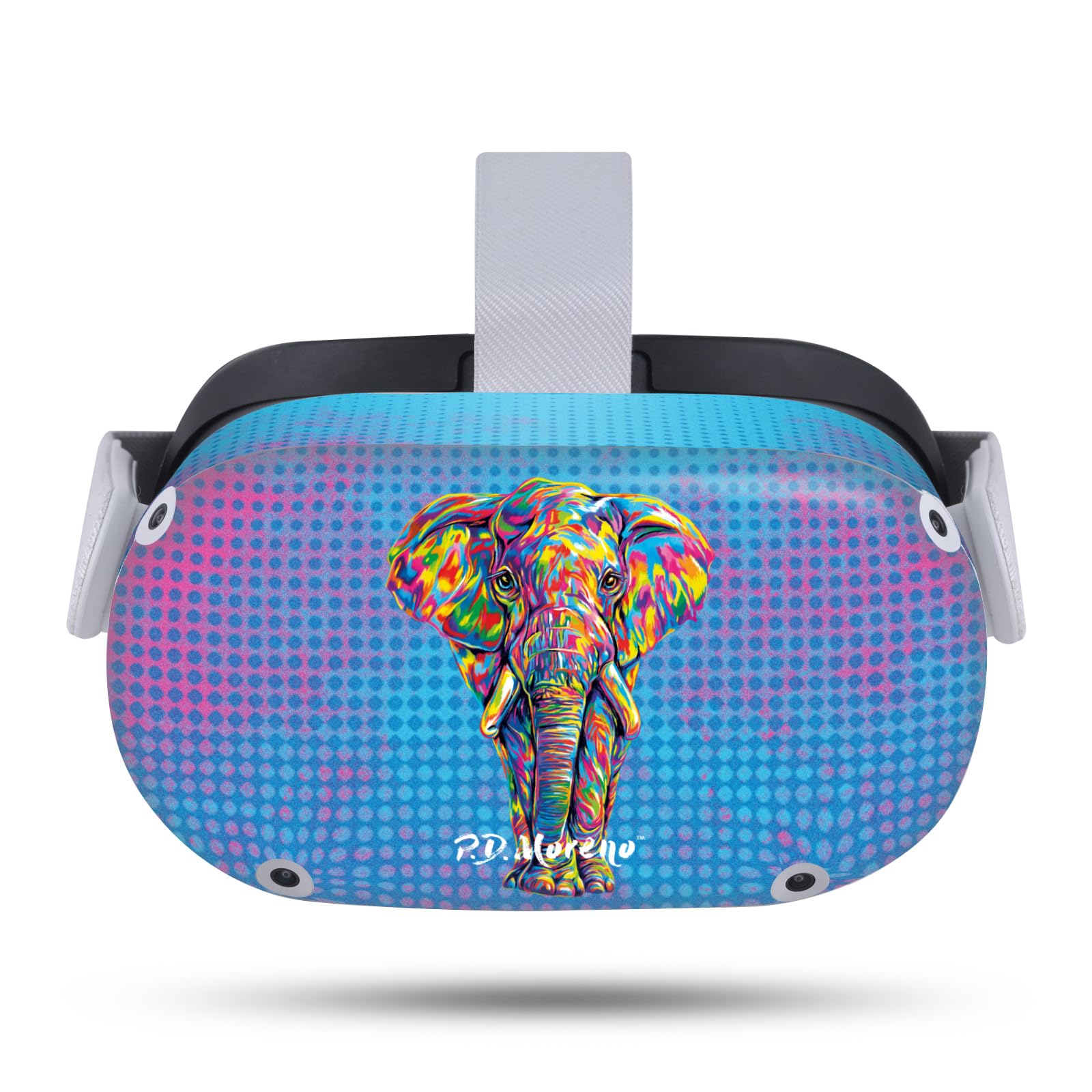 Head Case Designs Officially Licensed P.D. Moreno Elephant Animals II Vinyl Sticker Skin Decal Cover Compatible with Meta Quest 2