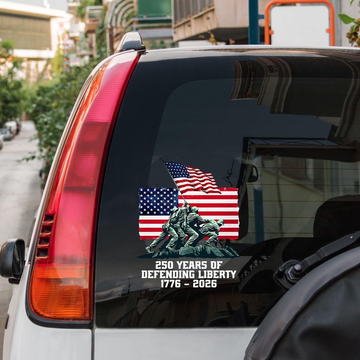 Photo 1 of (1pc-9in) USA 250th Sticker Patriot Eagle Liberty Bell Stickers D57 UV
